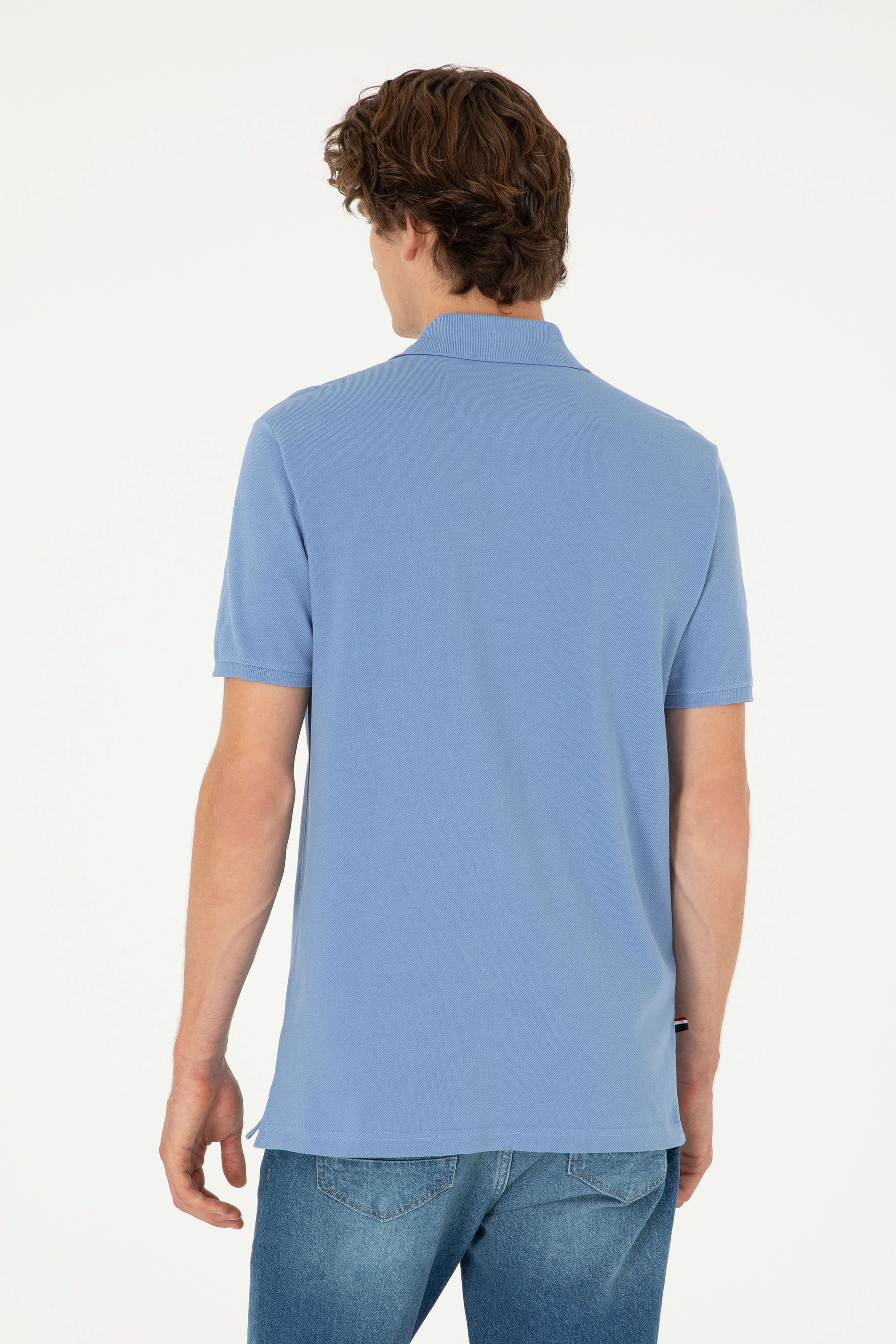 Erkek Saks Basic Tişört - Image 5