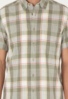 Erkek Haki Kısa Kollu Gömlek - 50282892017