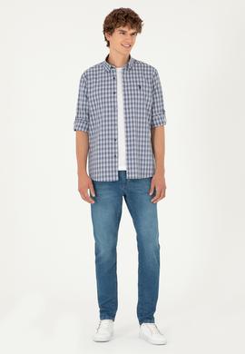 Erkek Lacivert Uzun Kollu Gömlek - 50288662006