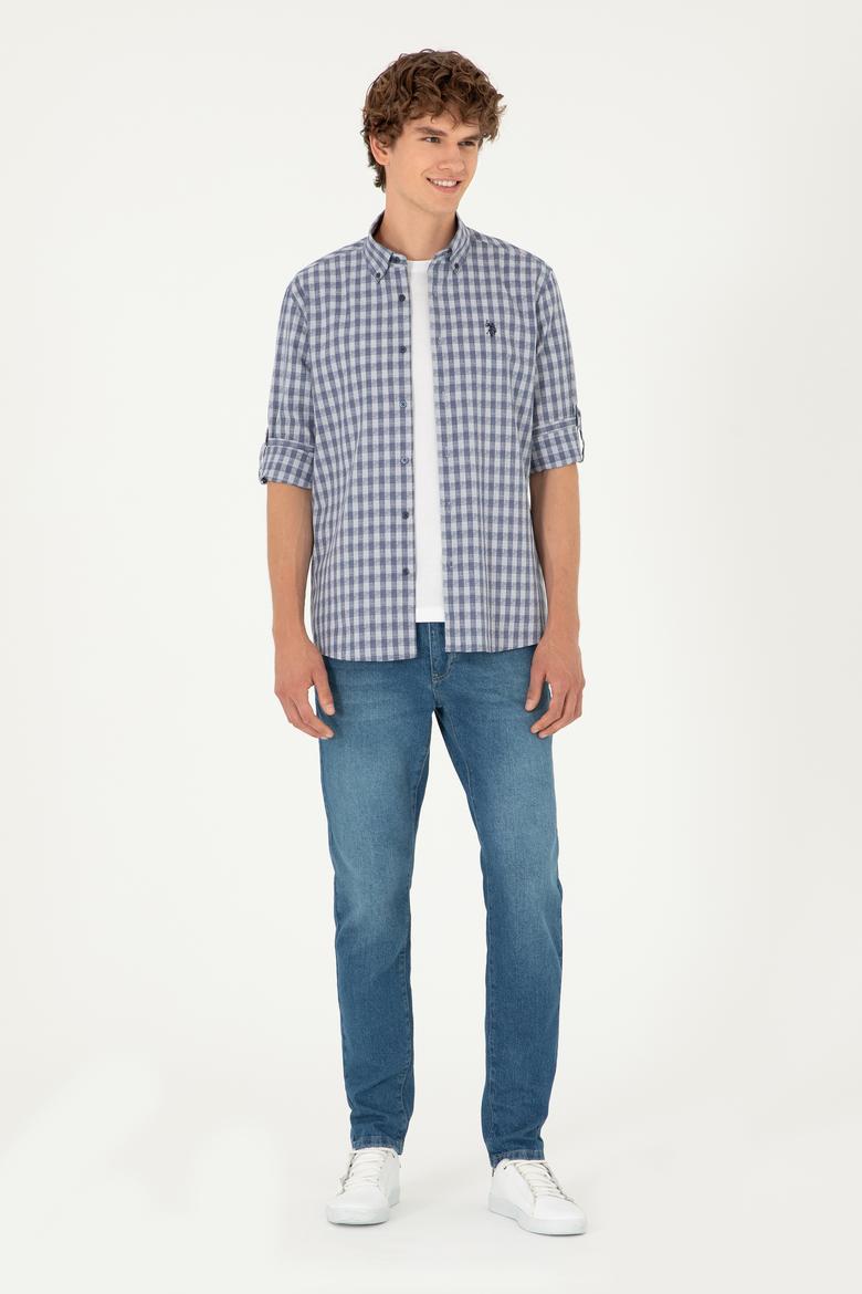 Erkek Lacivert Uzun Kollu Gömlek - 50288662006