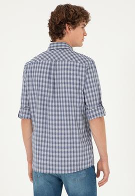 Erkek Lacivert Uzun Kollu Gömlek - 50288662006