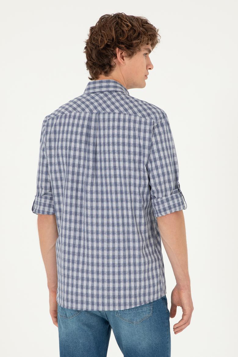 Erkek Lacivert Uzun Kollu Gömlek - 50288662006