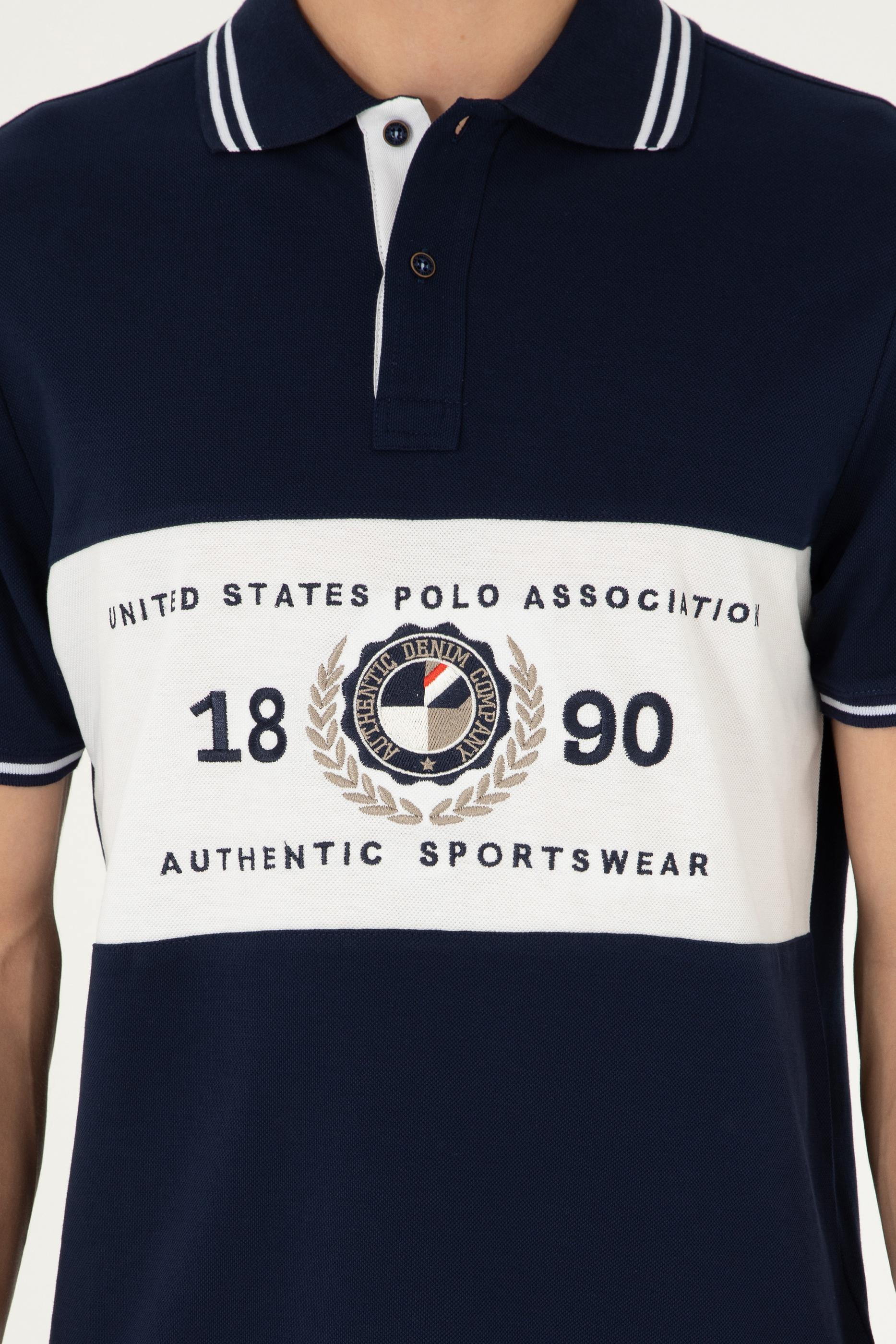 Erkek Regular Fit Polo Yaka Lacivert Tişört