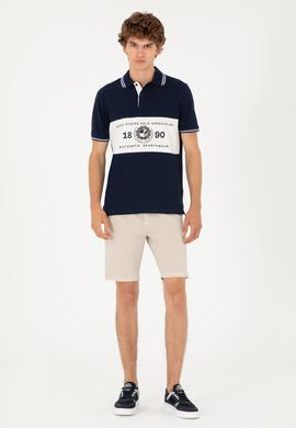 Erkek Regular Fit Polo Yaka Lacivert Tişört - 50281562001