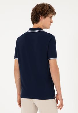 Erkek Regular Fit Polo Yaka Lacivert Tişört - 50281562001