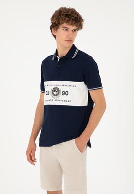 Erkek Regular Fit Polo Yaka Lacivert Tişört - 50281562001