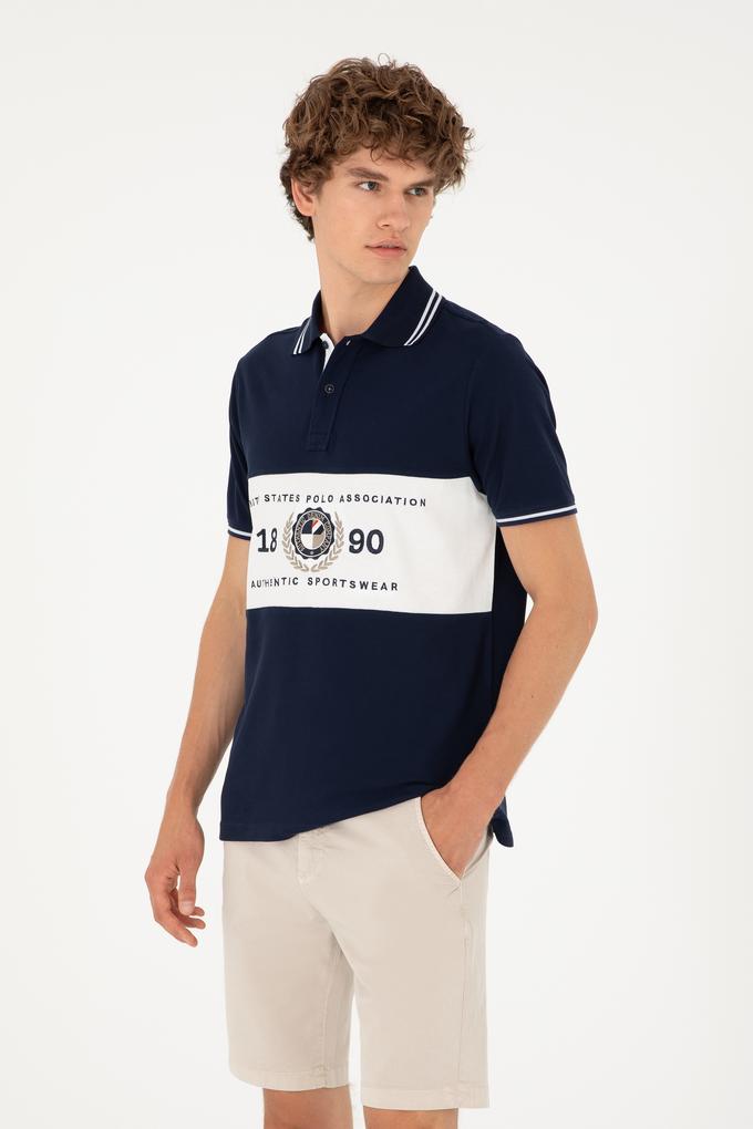 Erkek Regular Fit Polo Yaka Lacivert Tişört