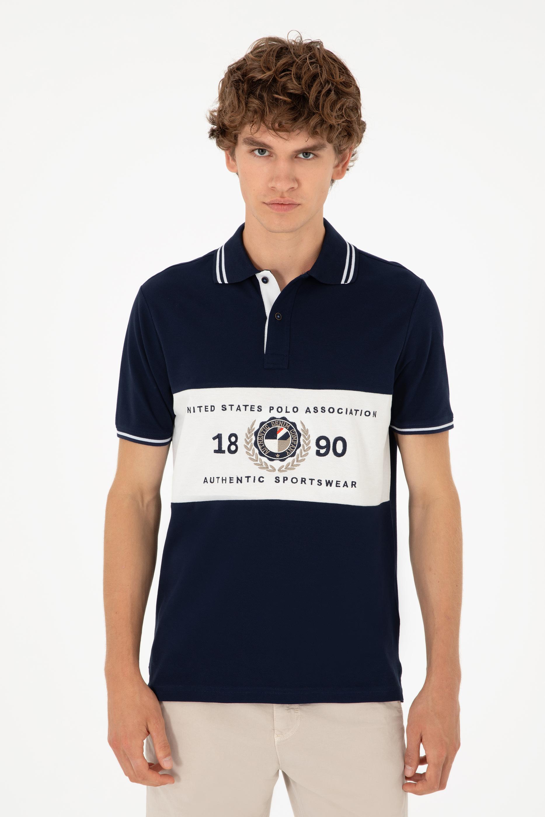 Erkek Regular Fit Polo Yaka Lacivert Tişört