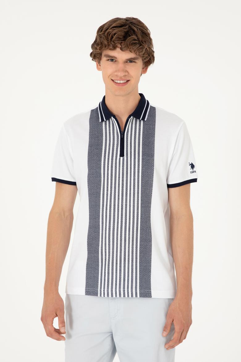 Erkek Oversize Fit Bisiklet Yaka Beyaz Tişört - 50281926007