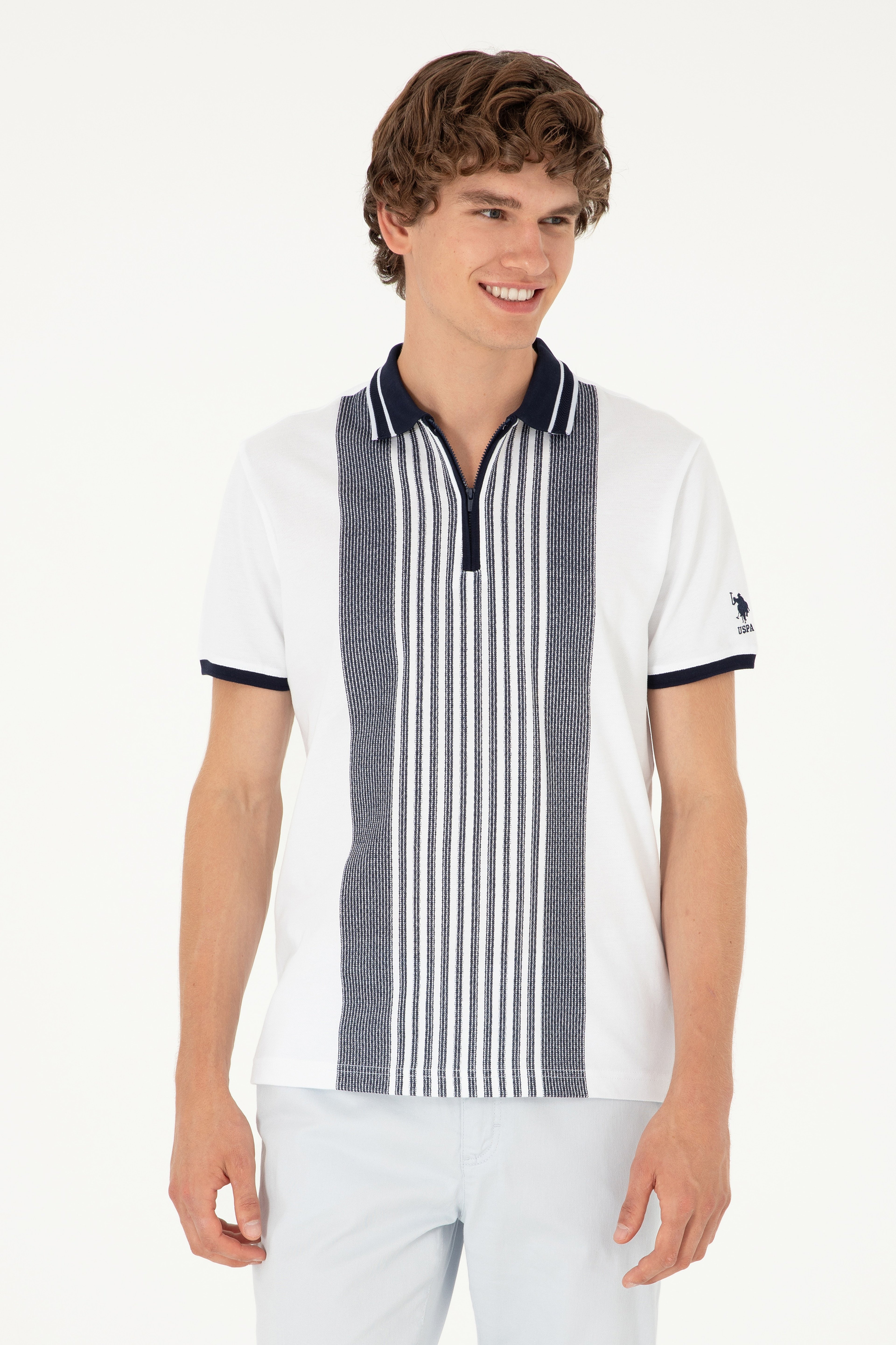 Erkek Oversize Fit Bisiklet Yaka Beyaz Tişört - Image 1
