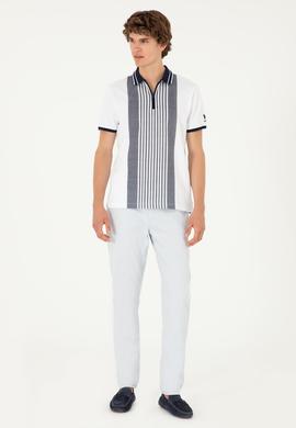 Erkek Oversize Fit Bisiklet Yaka Beyaz Tişört - 50281926007