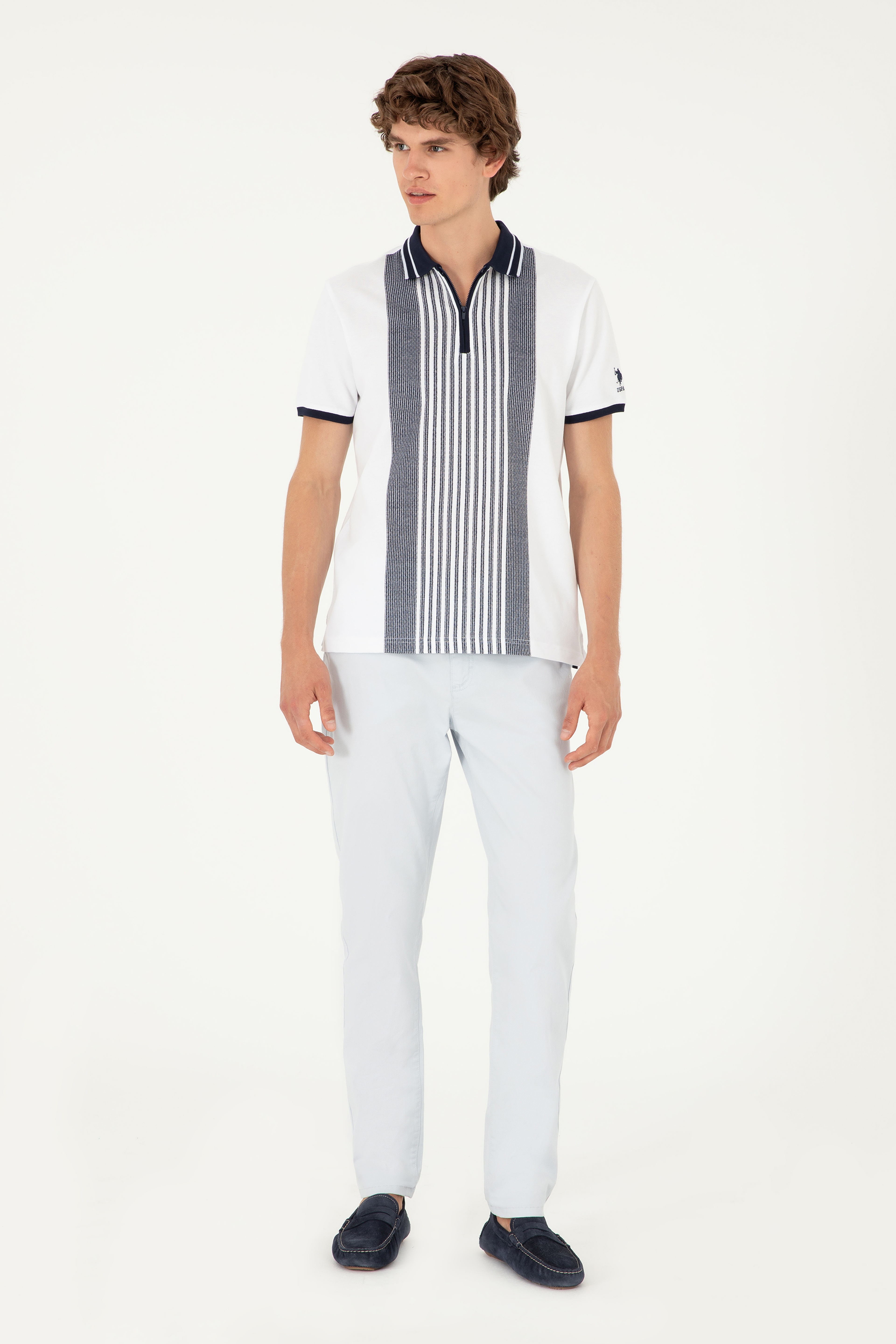 Erkek Oversize Fit Bisiklet Yaka Beyaz Tişört - Image 4
