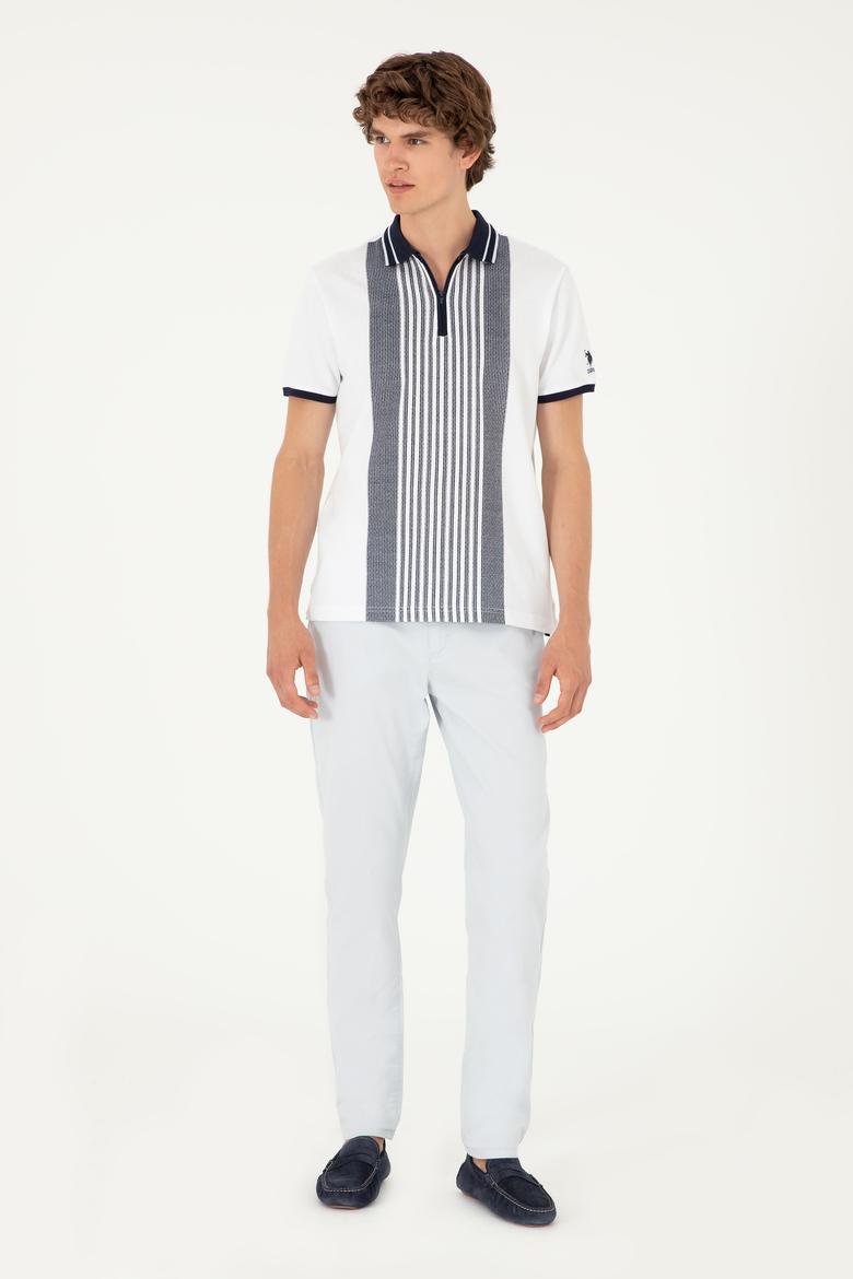 Erkek Oversize Fit Bisiklet Yaka Beyaz Tişört - 50281926007