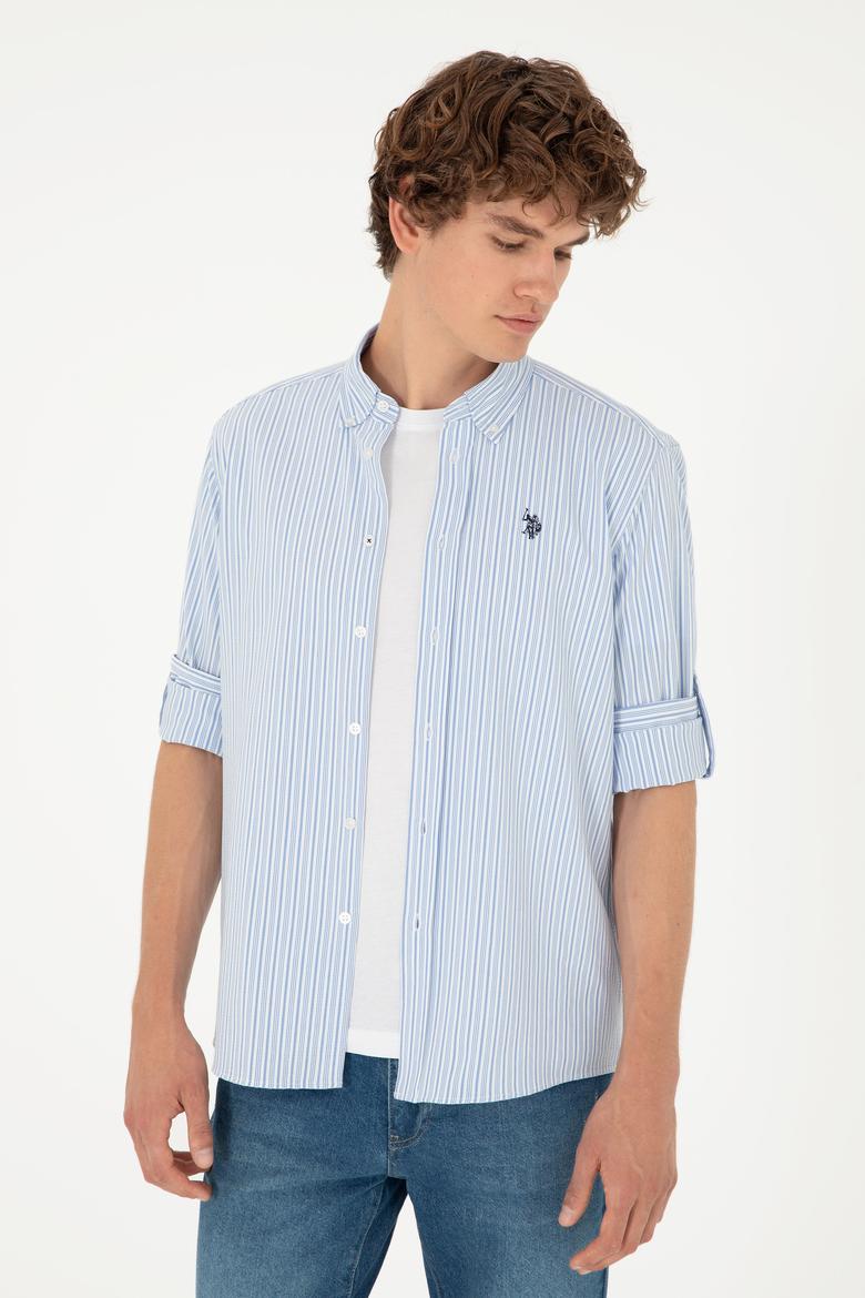 Erkek Mavi Çizgili Gömlek - 50288675016