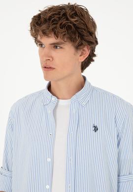 Erkek Mavi Çizgili Gömlek - 50288675016