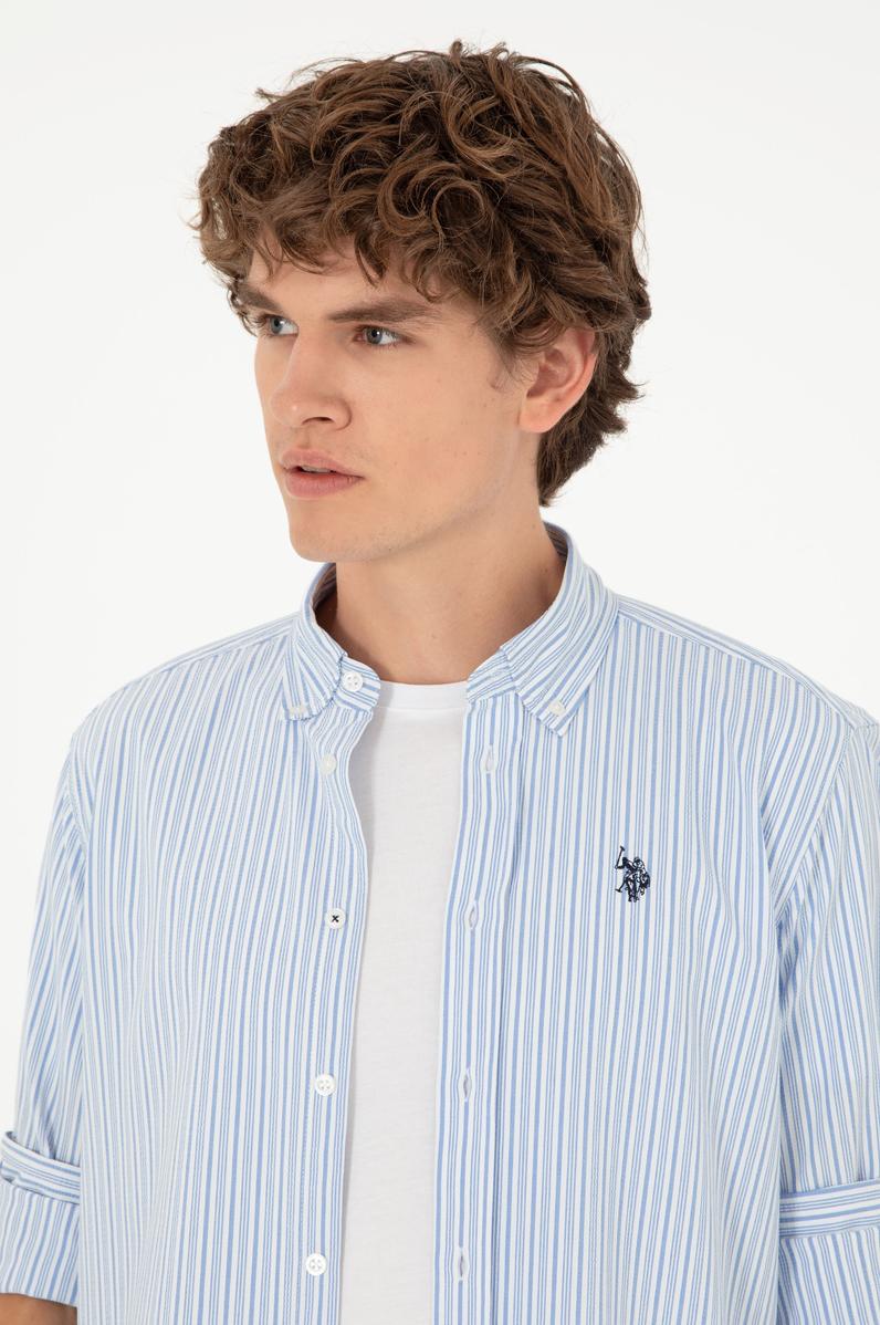 Erkek Mavi Çizgili Gömlek