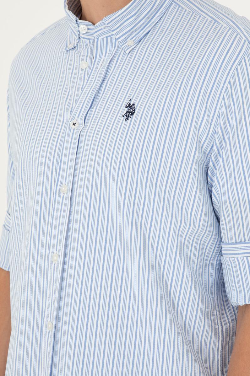 Erkek Mavi Çizgili Gömlek