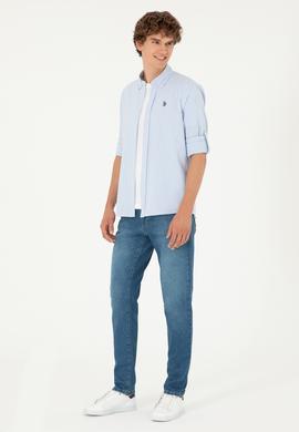 Erkek Mavi Çizgili Gömlek - 50288675016