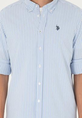 Erkek Mavi Çizgili Gömlek - 50288675016