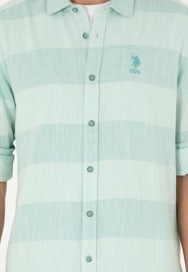 Erkek Mint Uzun Kollu Gömlek - 50283818014