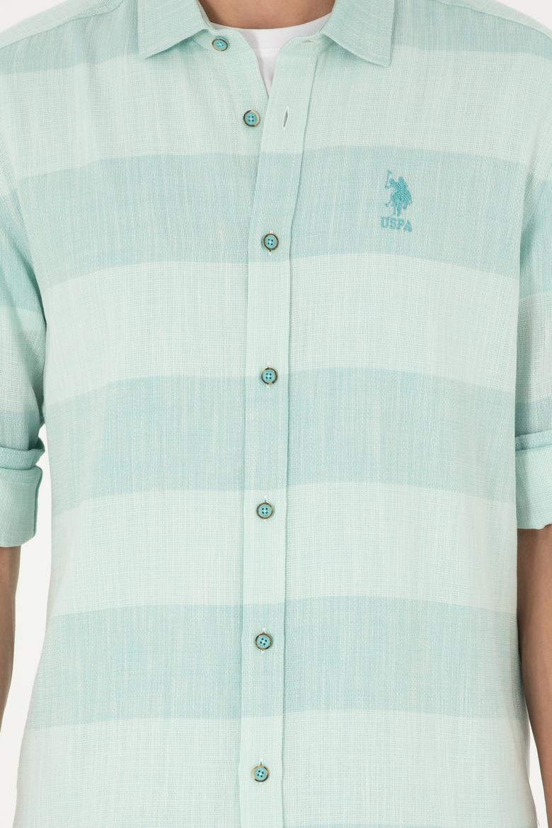 Erkek Mint Uzun Kollu Gömlek - 50283818014