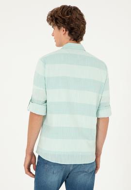 Erkek Mint Uzun Kollu Gömlek - 50283818014