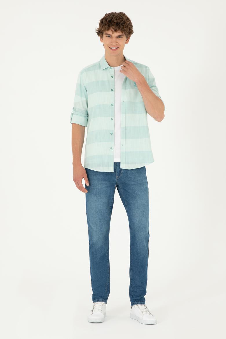 Erkek Mint Uzun Kollu Gömlek - 50283818014