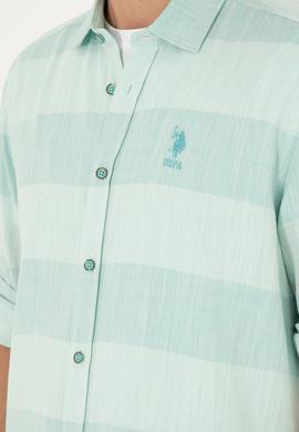 Erkek Mint Uzun Kollu Gömlek - 50283818014