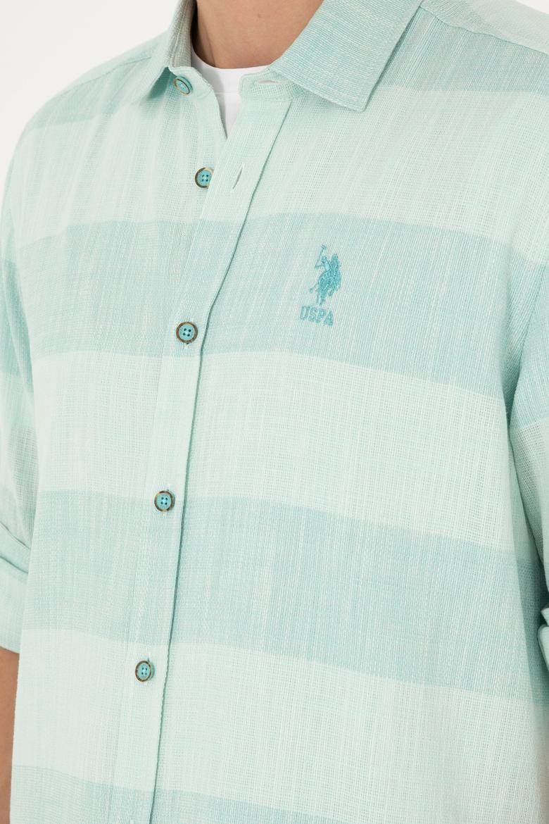 Erkek Mint Uzun Kollu Gömlek - 50283818014