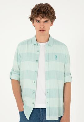 Erkek Mint Uzun Kollu Gömlek - 50283818014