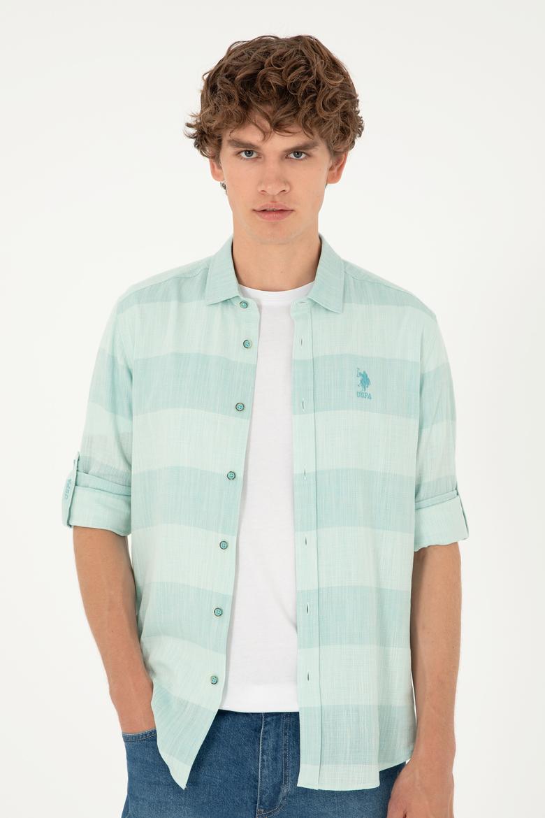 Erkek Mint Uzun Kollu Gömlek - 50283818014