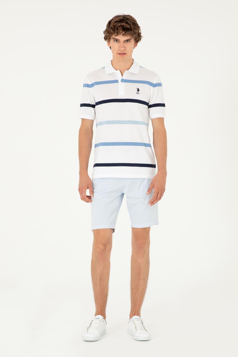 Erkek Açık Mavi Dokuma Şort