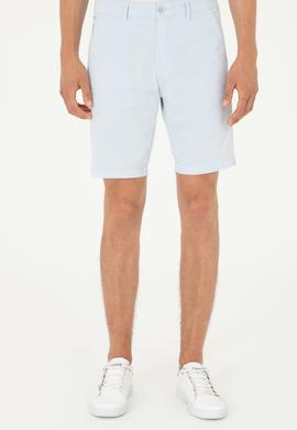 Erkek Açık Mavi Dokuma Şort - 50283948020