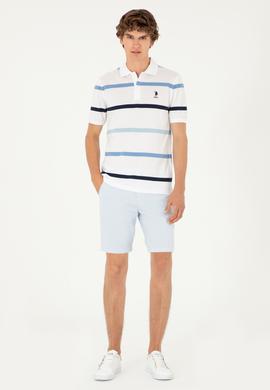 Erkek Açık Mavi Dokuma Şort - 50283948020