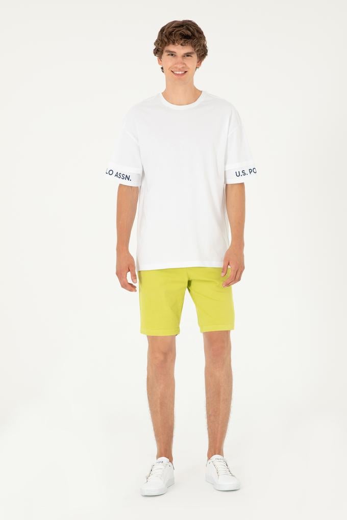 Erkek Fıstık Yeşili Dokuma Şort