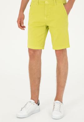 Erkek Fıstık Yeşili Dokuma Şort - 50283948071