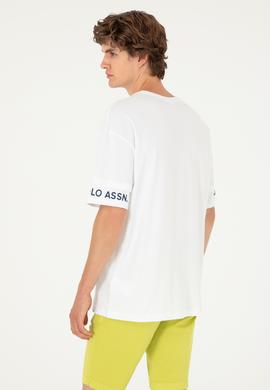 Erkek Comfort Fit Bisiklet Yaka Beyaz Tişört - 50287045007