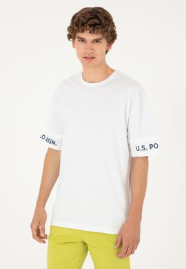 Erkek Comfort Fit Bisiklet Yaka Beyaz Tişört - 50287045007