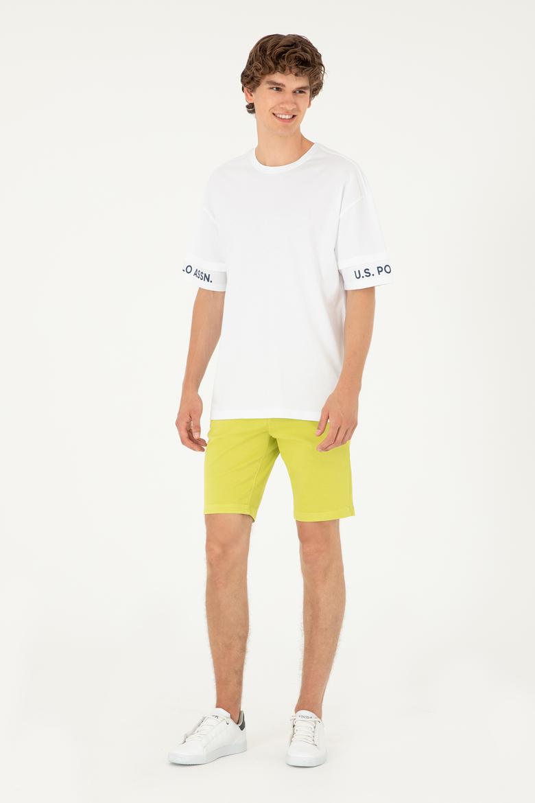 Erkek Comfort Fit Bisiklet Yaka Beyaz Tişört - 50287045007