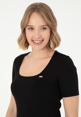 Kadın Siyah Tişört - 50294782017