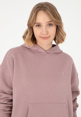 Kadın Menekşe Kapüşonlu Sweatshirt - 50297075020