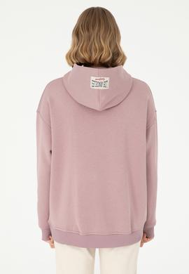 Kadın Menekşe Kapüşonlu Sweatshirt - 50297075020