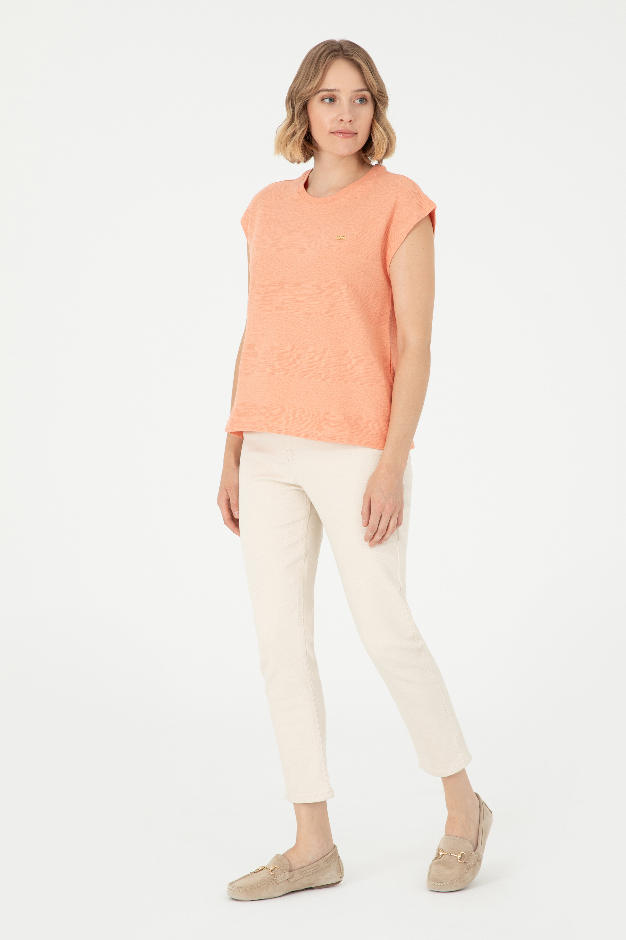 تی شرت Crop Top یقه گرد زنانه یو اس پولو | U.S. Polo Assn. - تصویر 4