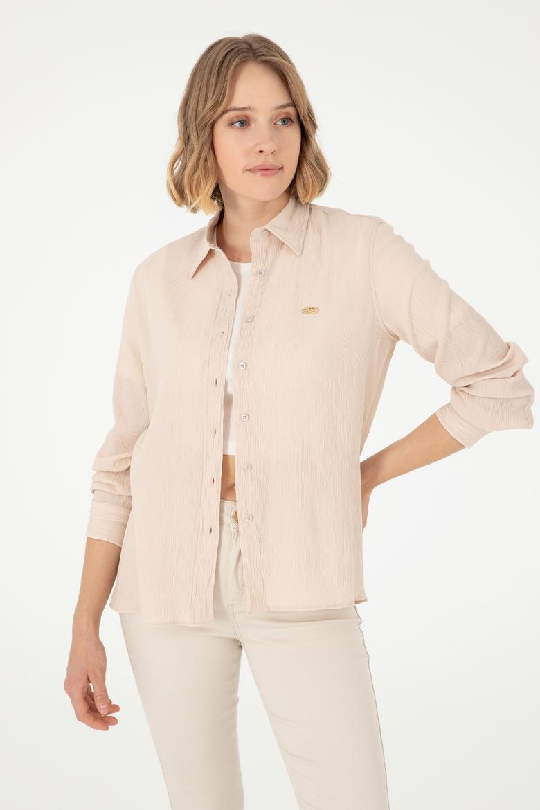 Kadın Taş Uzun Kollu Gömlek - 50297121022