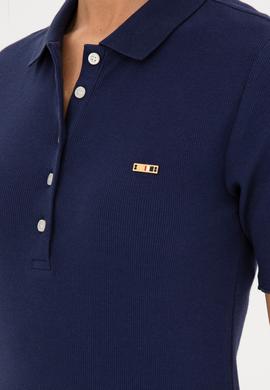 Kadın Lacivert Polo Yaka Tişört - 50296156005