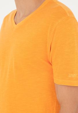 Erkek Turuncu Basic Tişört - 50279580090