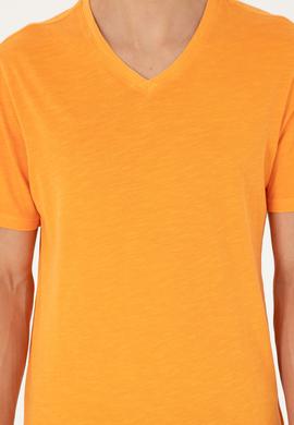 Erkek Turuncu Basic Tişört - 50279580090
