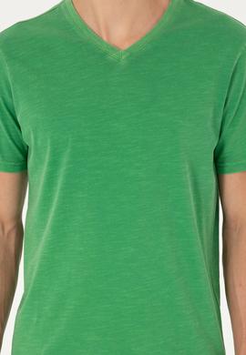 Erkek Yeşil Basic Tişört - 50279580099