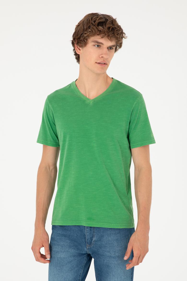 Erkek Yeşil Basic Tişört