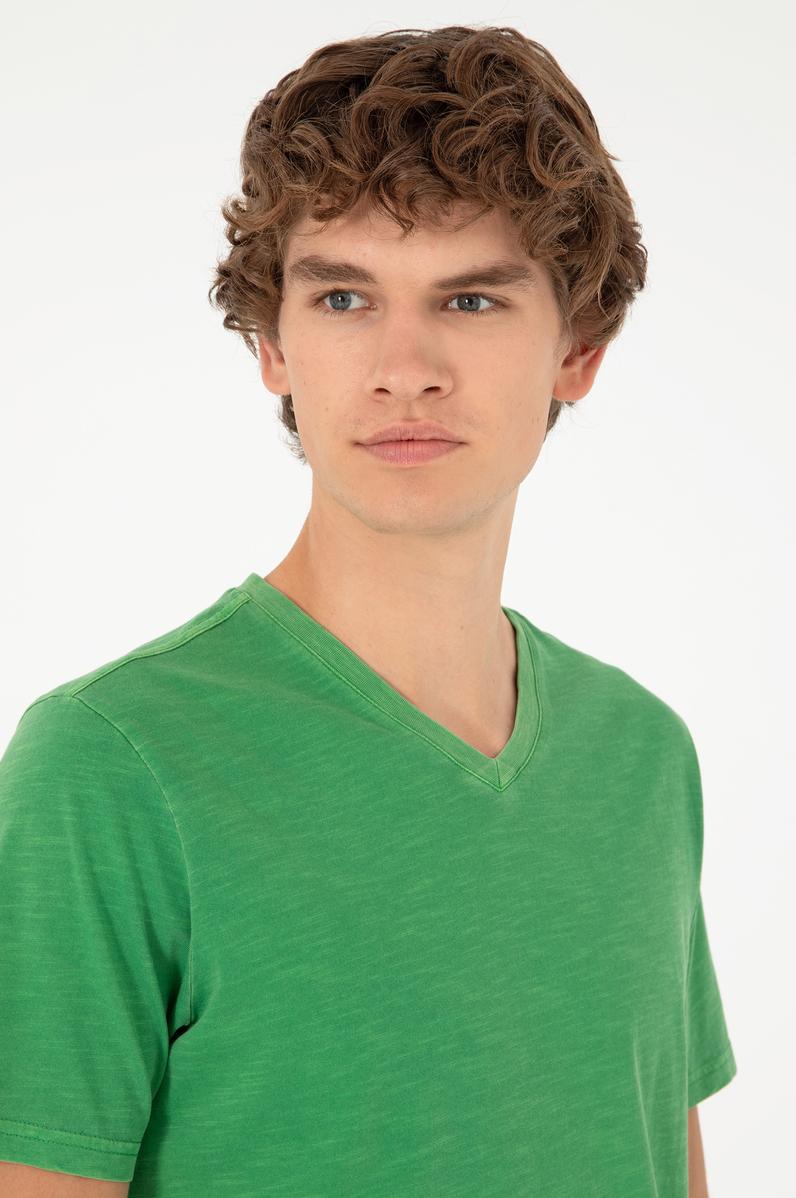 Erkek Yeşil Basic Tişört
